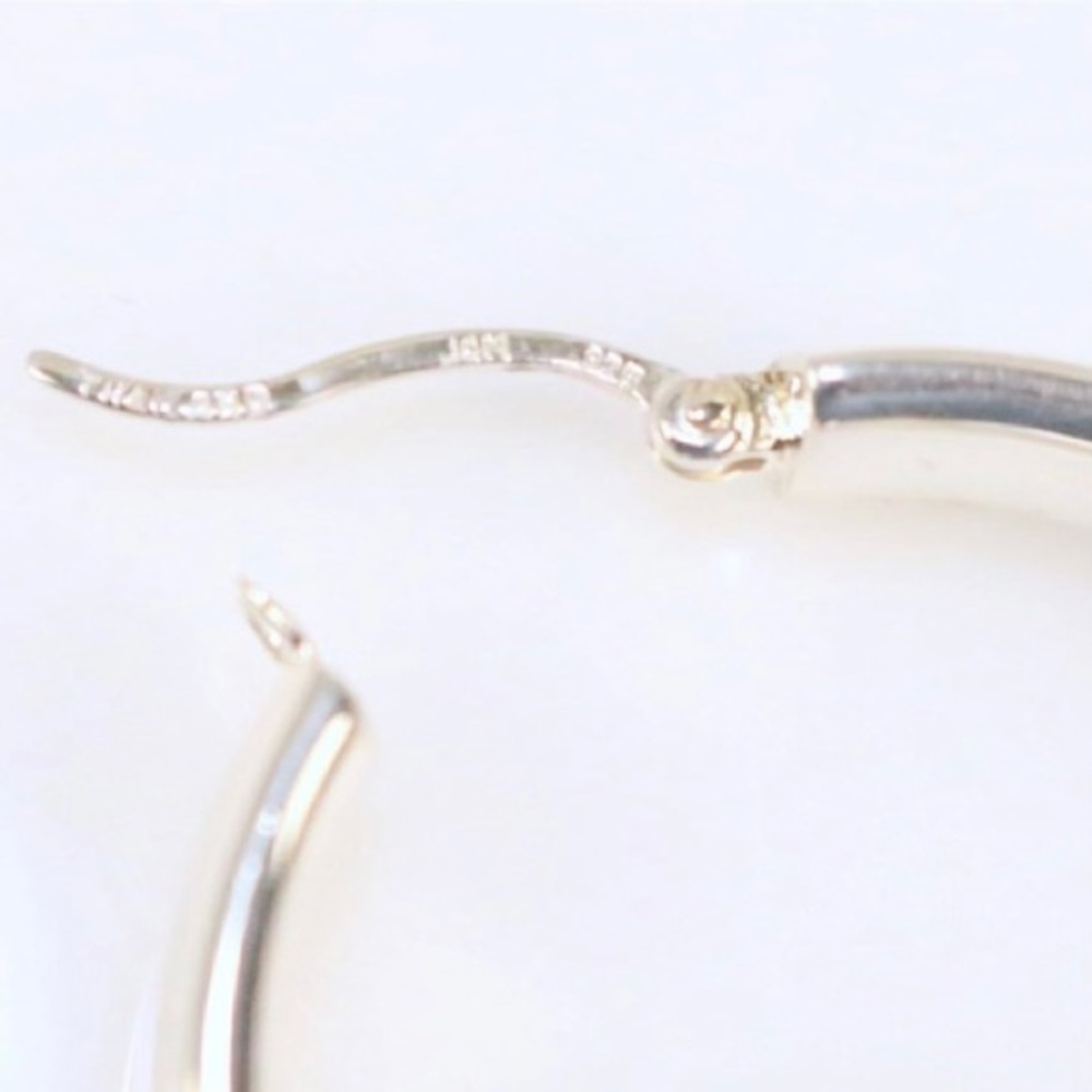 Brand NEW 2 pairs Large Hoop Sterling Silver Pierced Earrings - Picture 6 of 6
